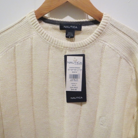 Nautica Other - NEW Men's Nautica Crew Sweater 100% Cotton
